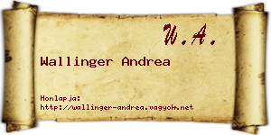 Wallinger Andrea névjegykártya